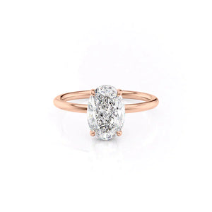 The Low Profile Kamellie Set With A 1.5 Carat Oval Moissanite
