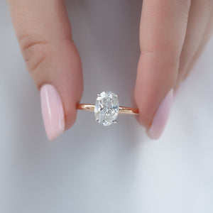 The Low Profile Kamellie Set With A 2 Carat Oval Lab Diamond