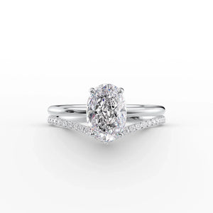 The Low Profile Kamellie Set With A 3.5 Carat Oval Moissanite