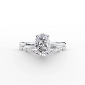 The Low Profile Kamellie Set With A 2 Carat Oval Lab Diamond