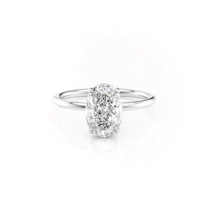 The Low Profile Kamellie Set With A 2.5 Carat Oval Moissanite