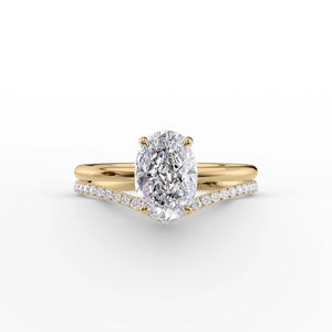The Low Profile Kamellie Set With A 2 Carat Oval Lab Diamond