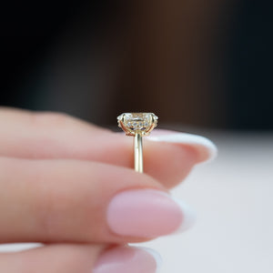 The Low Profile Kamellie Set With A 2 Carat Oval Lab Diamond