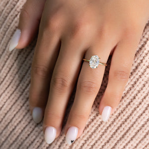 The Low Profile Kamellie Set With A 2 Carat Oval Lab Diamond