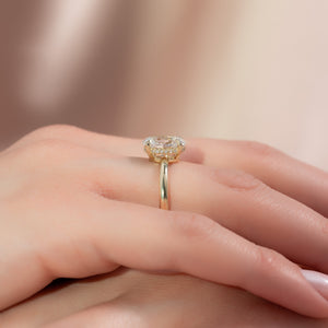 The Low Profile Kamellie Set With A 2 Carat Oval Lab Diamond