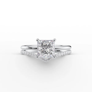 The Low Profile Kamellie Set With A 2 Carat Princess Lab Diamond
