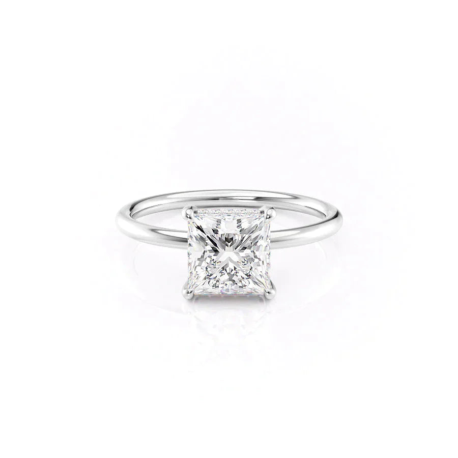 The Low Profile Kamellie Set With A 2 Carat Princess Lab Diamond