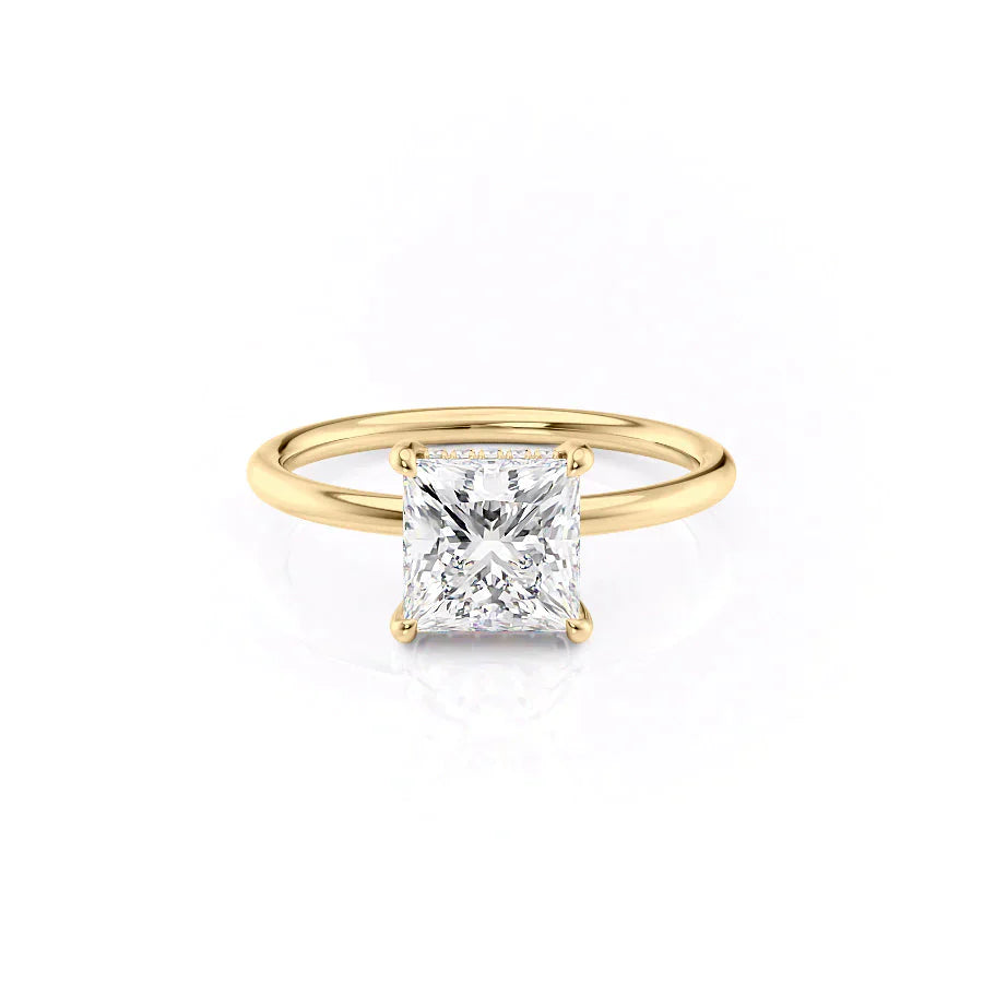 The Low Profile Kamellie Set With A 1 Carat Princess Lab Diamond