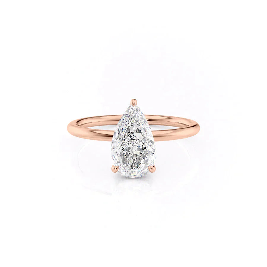 The Low Profile Kamellie Set With A 1.5 Carat Pear Lab Diamond