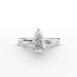 The Low Profile Kamellie Set With A 3 Carat Pear Lab Diamond