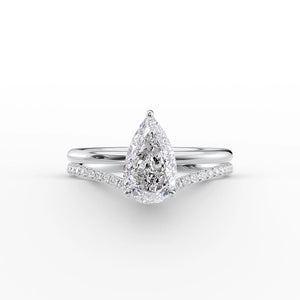 The Low Profile Kamellie Set With A 2 Carat Pear Lab Diamond