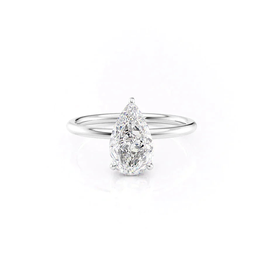 The Low Profile Kamellie Set With A 2 Carat Pear Lab Diamond