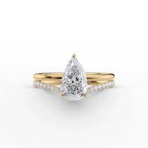 The Low Profile Kamellie Set With A 2.5 Carat Pear Lab Diamond