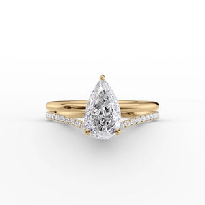 The Low Profile Kamellie Set With A 2 Carat Pear Lab Diamond