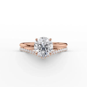 The Low Profile Kamellie Set With A 1.5 Carat Round Moissanite