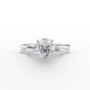 The Low Profile Kamellie Set With A 2 Carat Round Lab Diamond