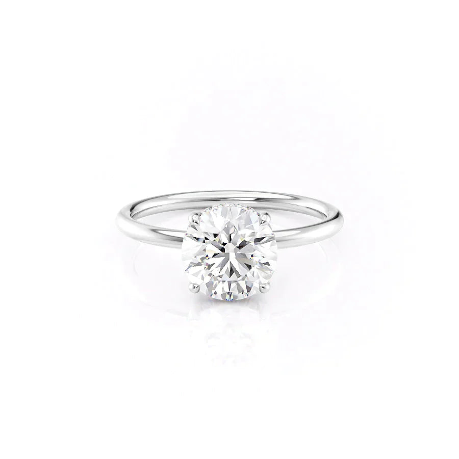 The Low Profile Kamellie Set With A 2.5 Carat Round Lab Diamond