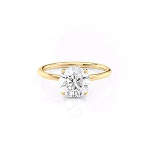 The Low Profile Kamellie Set With A 2.5 Carat Round Lab Diamond