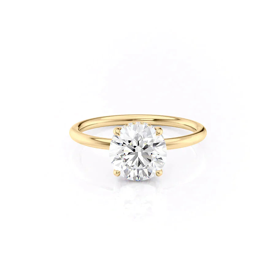 The Low Profile Kamellie Set With A 3.5 Carat Round Moissanite