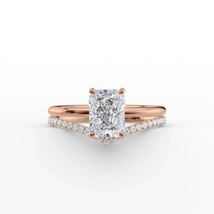 The Low Profile Kamellie Set With A 1.5 Carat Radiant Moissanite
