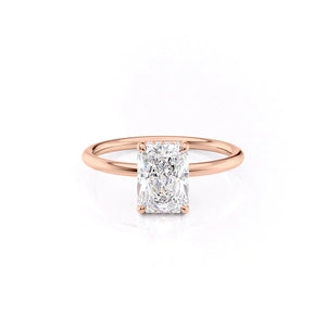 The Low Profile Kamellie Set With A 1.5 Carat Radiant Moissanite
