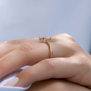 The Low Profile Kamellie Set With A 2 Carat Radiant Lab Diamond