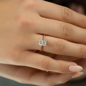 The Low Profile Kamellie Set With A 2 Carat Radiant Lab Diamond