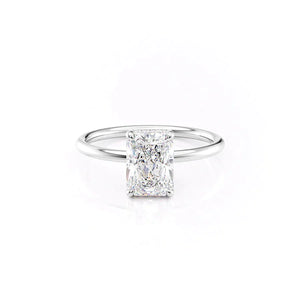 The Low Profile Kamellie Set With A 2 Carat Radiant Lab Diamond