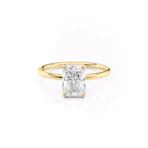 The Low Profile Kamellie Set With A 3.5 Carat Radiant Moissanite