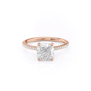 The Pave Claire Set With A Cushion Moissanite