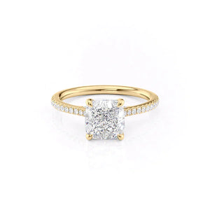 The Pave Claire Set With A 1.5 Carat Cushion Moissanite