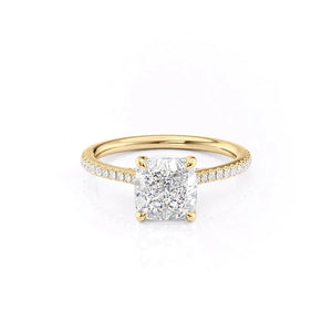 The Pave Claire Set With A Cushion Moissanite