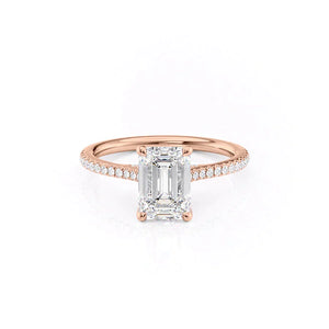 The Pave Claire Set With A 2 Carat Emerald Lab Diamond