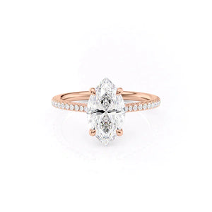 The Pave Claire Set With A 2 Carat Marquise Lab Diamond