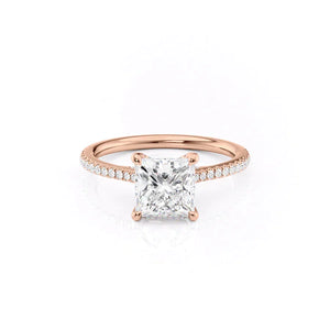 The Pave Claire Set With A Princess Moissanite