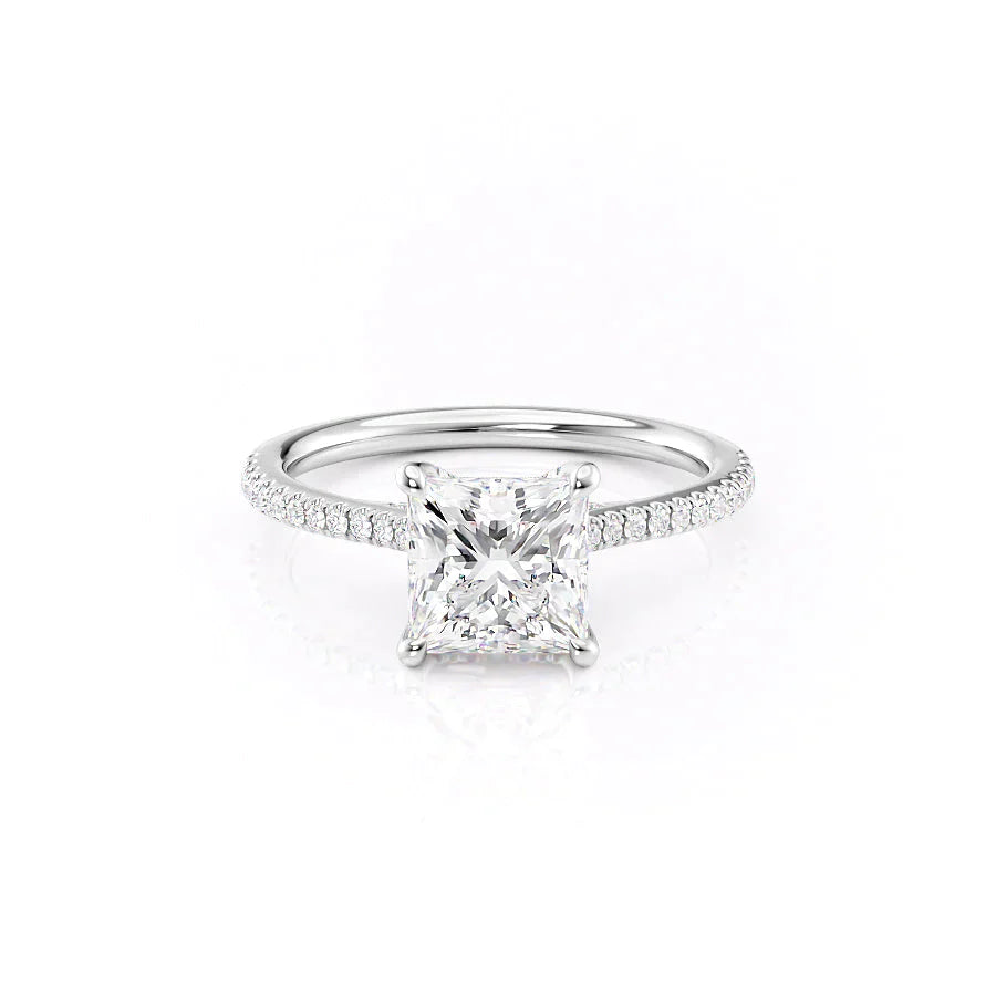 The Pave Claire Set With A 3.5 Carat Princess Moissanite