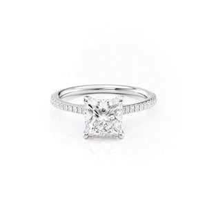 The Pave Claire Set With A 2.5 Carat Princess Moissanite