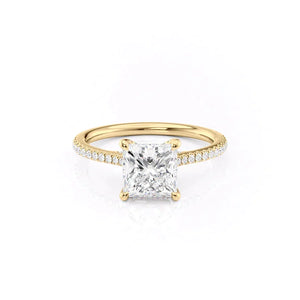 The Pave Claire Set With A Princess Moissanite