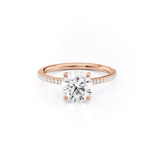The Pave Claire Set With A 1 Carat Round Lab Diamond