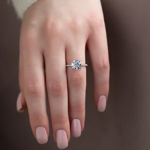 The Pave Claire Set With A 2 Carat Round Lab Diamond