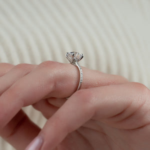 The Pave Claire Set With A 2 Carat Round Lab Diamond