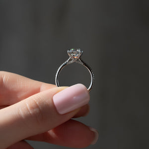 The Pave Claire Set With A 2 Carat Round Lab Diamond