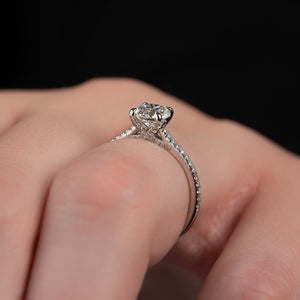 The Pave Claire Set With A 2 Carat Round Lab Diamond