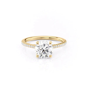 The Pave Claire Set With A 2 Carat Round Lab Diamond