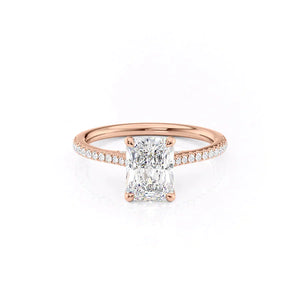The Pave Claire Set With A 3.5 Carat Radiant Moissanite