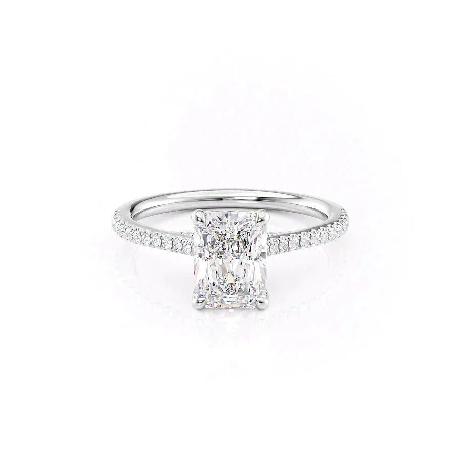 The Pave Claire Set With A 3 Carat Radiant Lab Diamond
