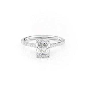 The Pave Claire Set With A Radiant Moissanite