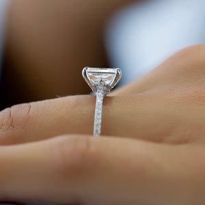 The Pave Claire Set With A 2 Carat Radiant Lab Diamond