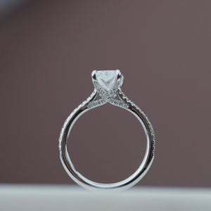The Pave Claire Set With A 2 Carat Radiant Lab Diamond