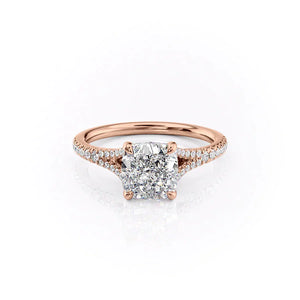 The Jade Set With A 2.5 Carat Cushion Lab Diamond